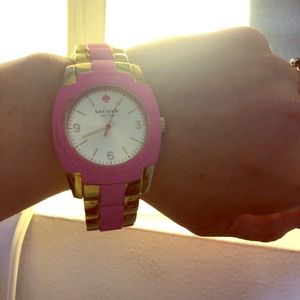 **New Kate Spade pink and gold link watch